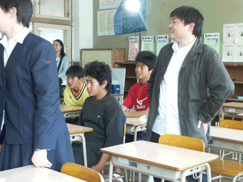 北指宿中学校；男子テニス部の面々